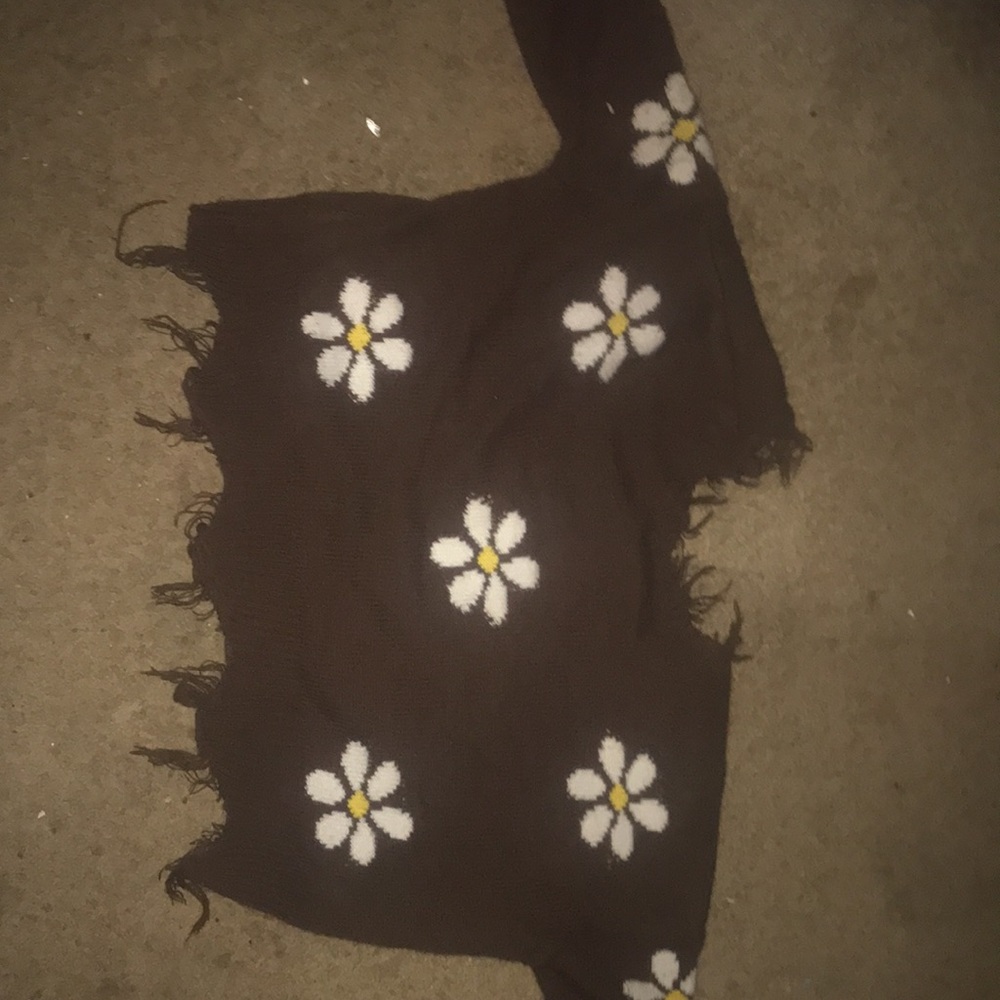 Just Polly New York daisy sweater - Brown - Size M - Picture 3 of 3